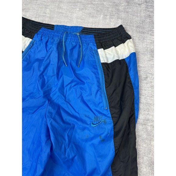 Vtg Nike Tracksuit Mens Medium Blue Windbreaker 90s Colorblock Jacket Pants Set - Picture 14 of 16